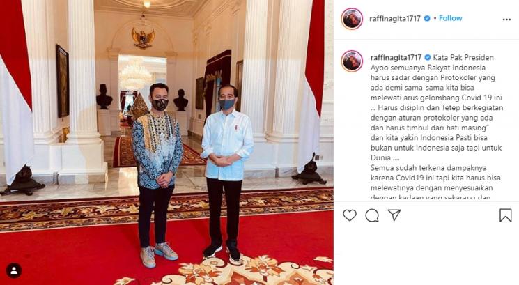 Raffi Ahmad diundang Jokowi ke istana. (Instagram/@raffinagita1717)