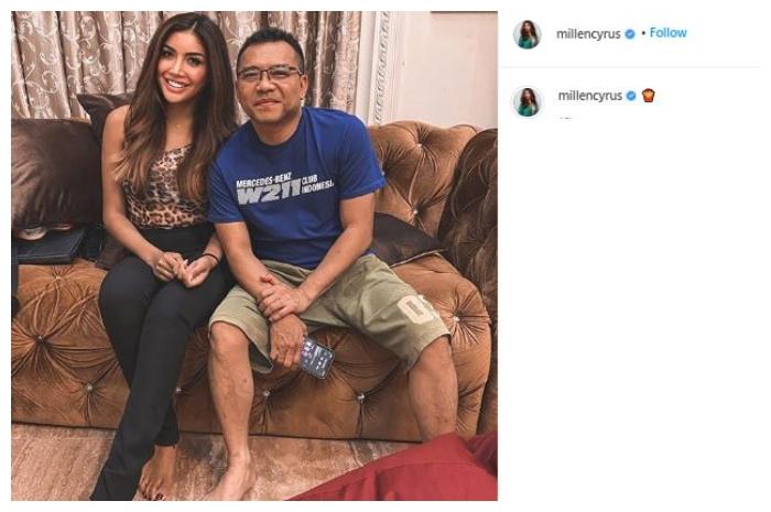 Millendaru dan Anang Hermansyah. (Instagram/@millencyrus)