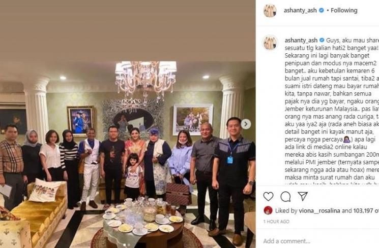 Ashanty kena tipu. (Instagram/@ashanty_ash)