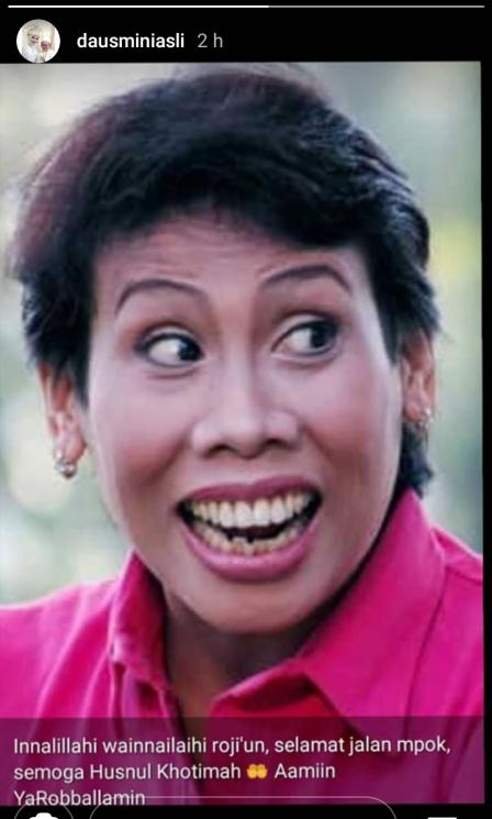 Omas meninggal dunia (Instagram/@dausminiasli)