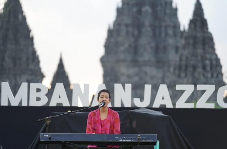 Frau di acara Prambanan Jazz Online. (Istimewa)