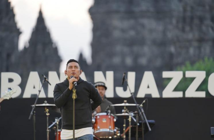 Rio Febrian di acara Prambanan Jazz Online. (Istimewa)