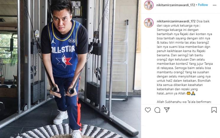 Nikita Mirzani posting foto Baim. (Instagram/@nikitamirzanimawardi_172)