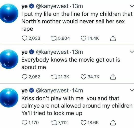 Cuitan aneh Kanye West. (Twitter/@kanyewest)