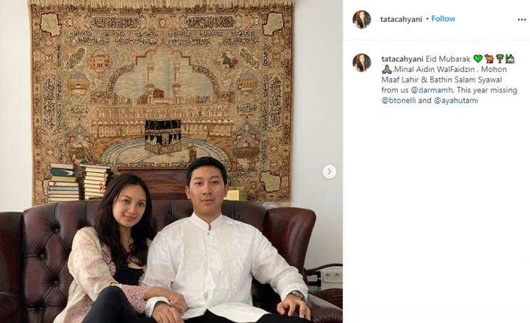 Tata Cahyani dan Dharma Mangkuluhur (Instagram/@tatacahyani)