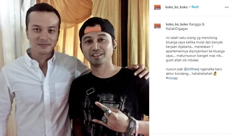Soimah dan suaminya, Herwan Prandoko serta Nicholas Saputra [Instagram/@koko_ko_koko]