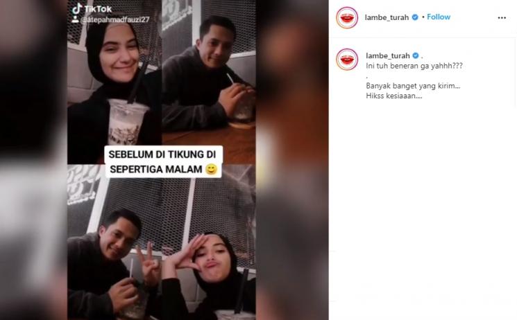 Video mesra Nadya Mustika Rahayu dengan seorang pria. (Instagram/@lambe_turah)