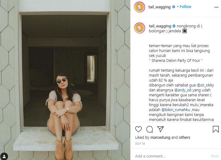Rumah baru Sharena Delon. (Instagram/@tail_wagging)