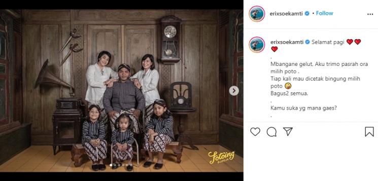 Keluarga Erix Soekamti. (Instagram/@erixsoekamti)