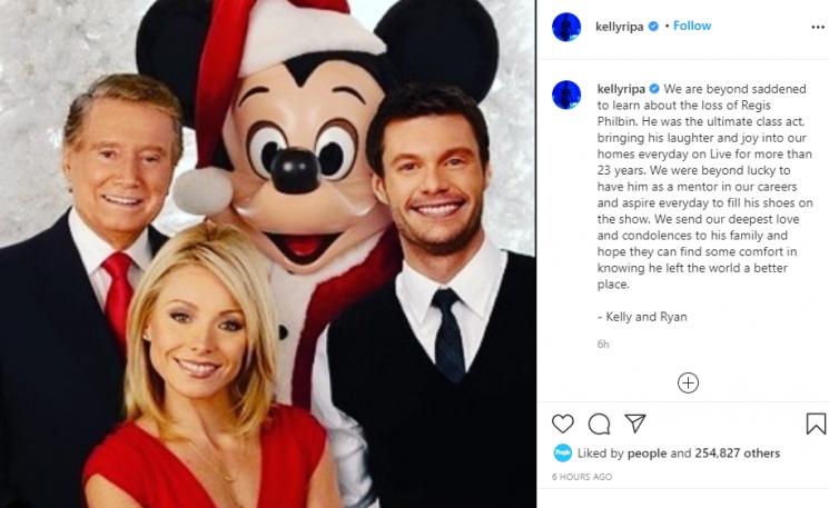 Regis Philbin meninggal dunia (Instagram/@kellyripa)