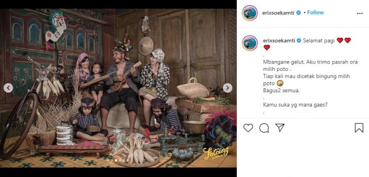 Keluarga Erix Soekamti. (Instagram/@erixsoekamti)