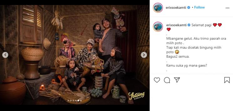 Keluarga Erix Soekamti. (Instagram/@erixsoekamti)