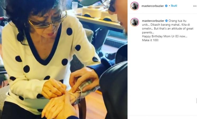 Ultah Ibu Deddy Corbuzier (Instagram/@mastercorbuzier)
