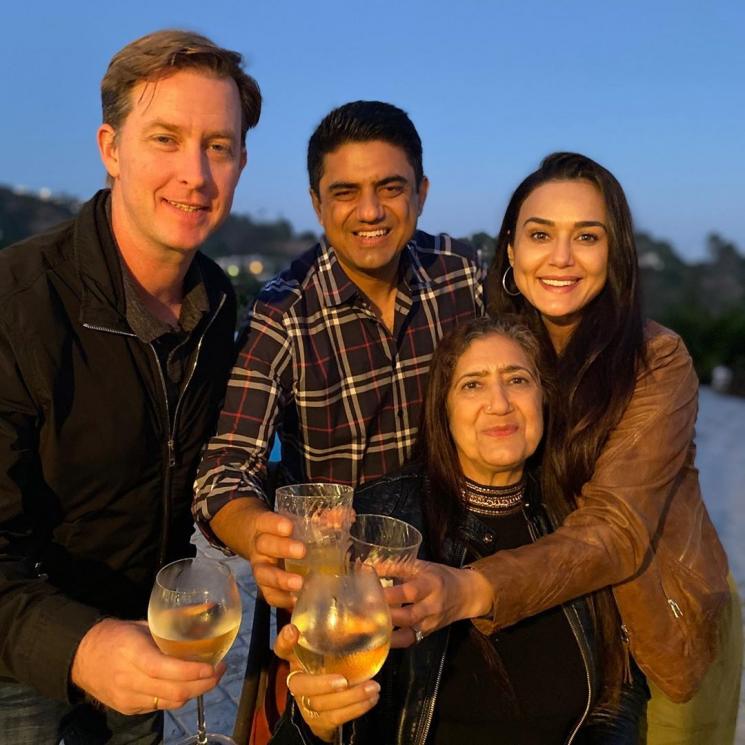 Preity Zinta rayakan ultah adik, Manish Zinta (Instagram/@realpz)