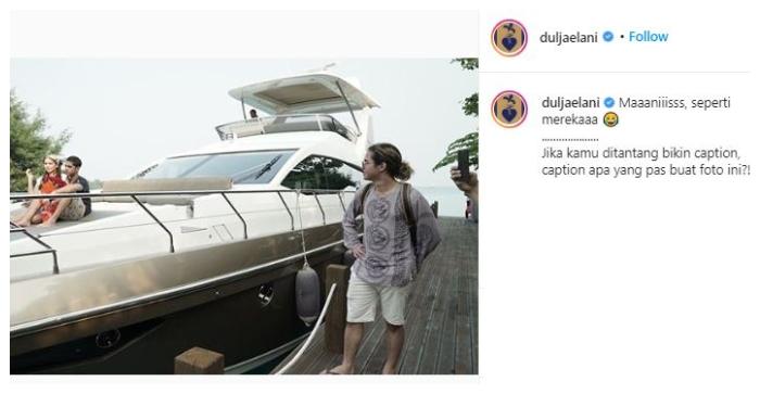 Dul Jaelani lihat Alyssa Daguise dipangku Al Ghazali. (Instagram/@duljaelani)