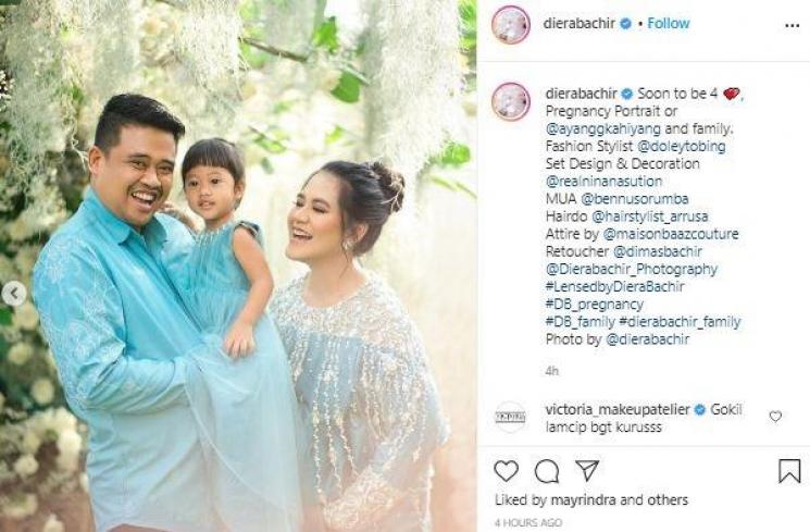 Kahiyang Ayu hamil anak kedua. (Instagram/@dierabachir)