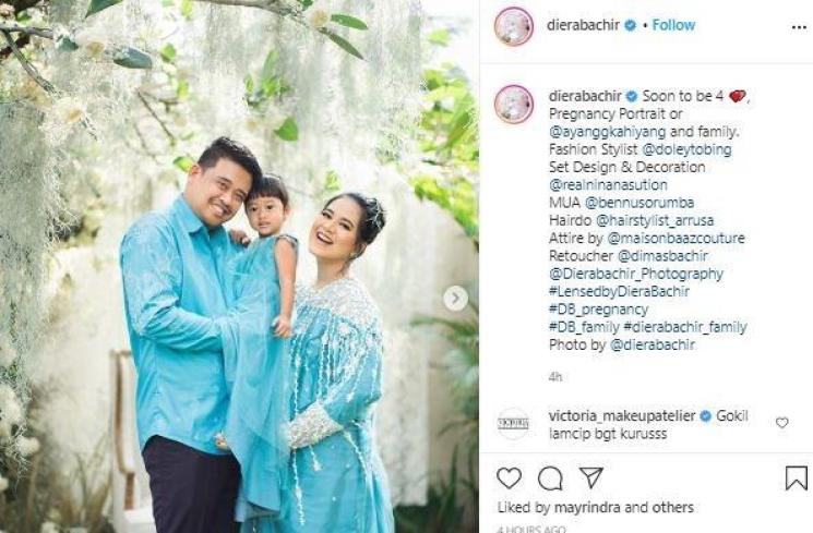 Kahiyang Ayu hamil anak kedua. (Instagram/@dierabachir)