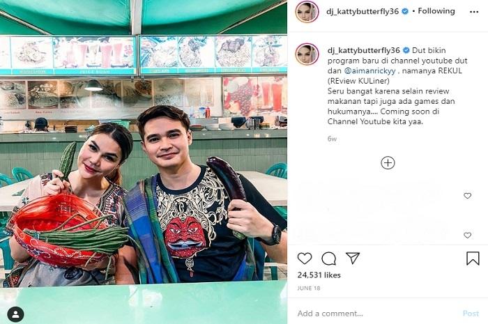 DJ Katty Butterfly dan Aiman Ricky. (Instagram @dj_kattybutterfly36)