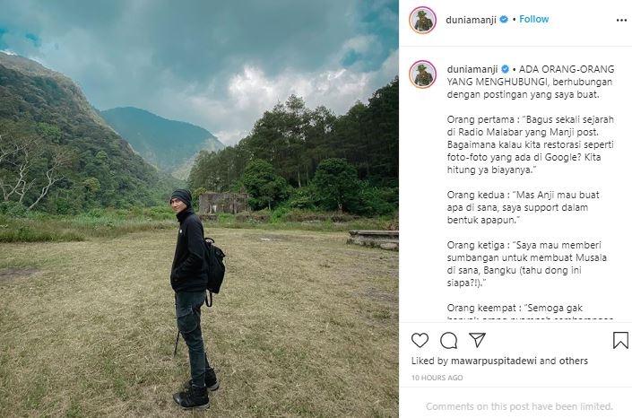 Anji ke Gunung Puntang. (Instagram/@duniamanji)