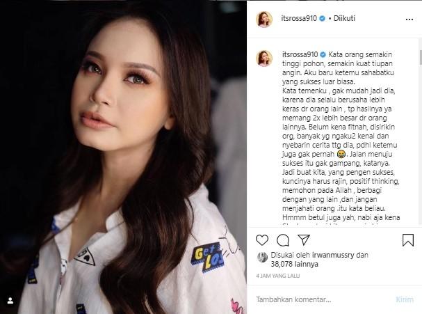 Unggahan Rossa tentang meraih kesuksesan (Instagram/its_rossa)