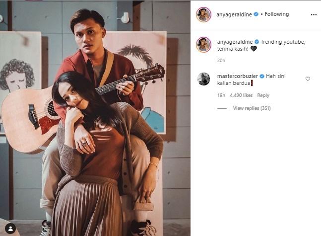 Anya Geraldine dan Rizky Febian. (Instagram/@anyageraldine)