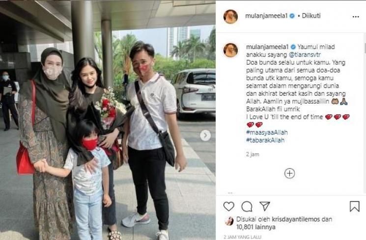 Unggahan Mulan Jameela dan Tiara Savitri (Instagram/MulanJameela1)