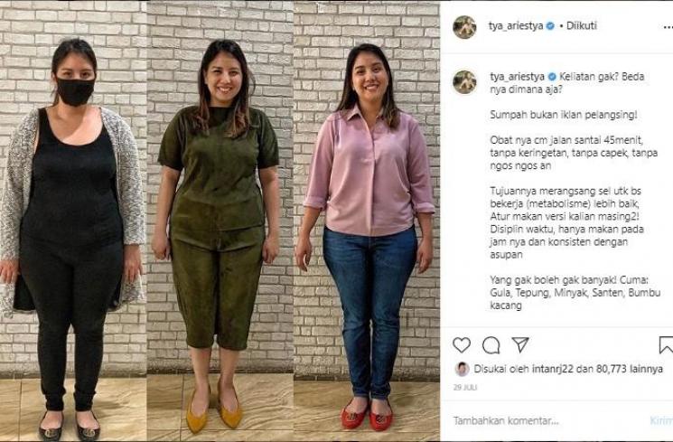 Perubahan penampilan Tya Ariestya (Instagram/TyaAriestya)