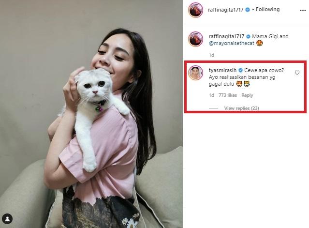 Tyas Mirasih Ajakin Raffi Ahmad dan Nagita Slavina besanan. (Instagram/@raffinagita1717)