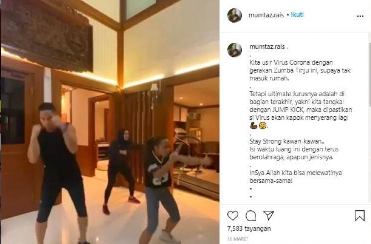 Mumtaz jago zumba (Instagram/Mumtaz.Rais)