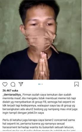 Capture video pelaku sexual harrasment terhadap Sara Wijayanto. [Instagram]
