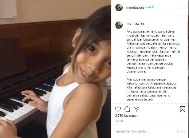 Dekat dengan anak (Instagram/Mumtaz.Rais)