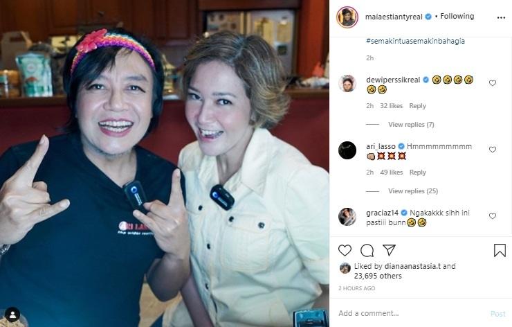 Ari Lasso dan Maia Estianty. (Instagram/@maiaestiantyreal)