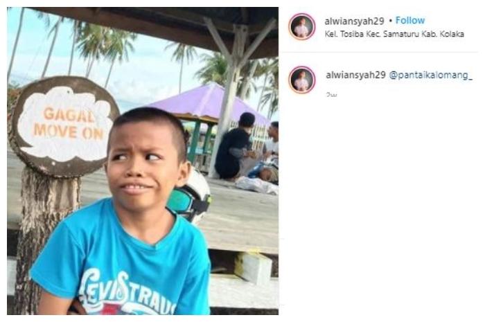 Bocah viral dengan ekspresi kocak, Alwiansyah. (Instagram/@alwiansyah29)
