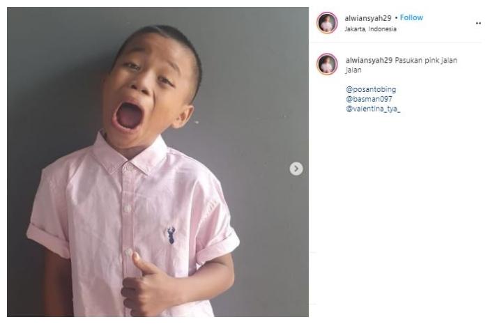 Bocah viral dengan ekspresi kocak, Alwiansyah. (Instagram/@alwiansyah29)