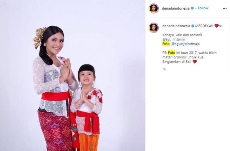 Denada dan putrinya, Aisha. (Instagram/@denadaindonesia)