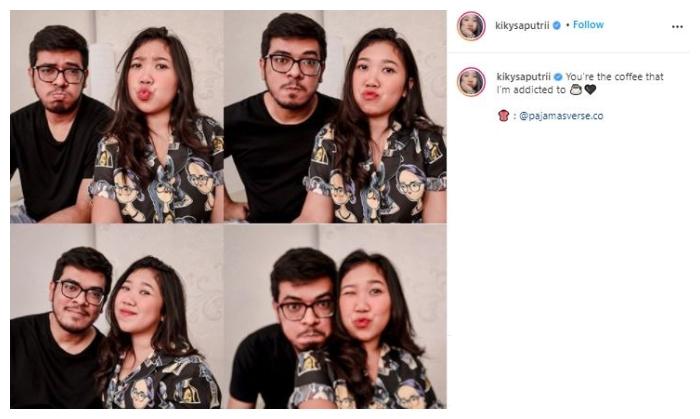 Potret mesra Kiky Saputri dan pacar. (Instagram/@kikysaputrii)