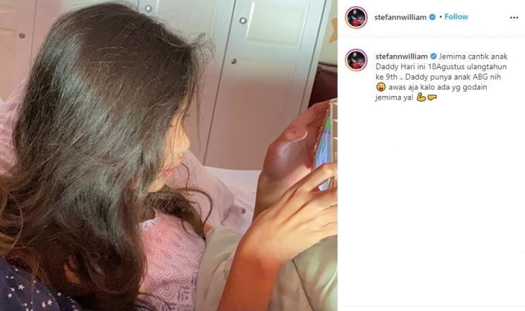 Celine Evangelista, Stefan William dan anak-anak (Instagram/@stefannwilliam)