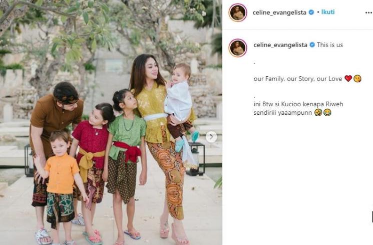 Celine Evangelista, Stefan William dan anak-anak (Instagram/@celine_evangelista)