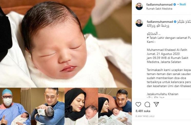 Lyra Virna melahirkan (Instagram/@fadlanmuhammad)