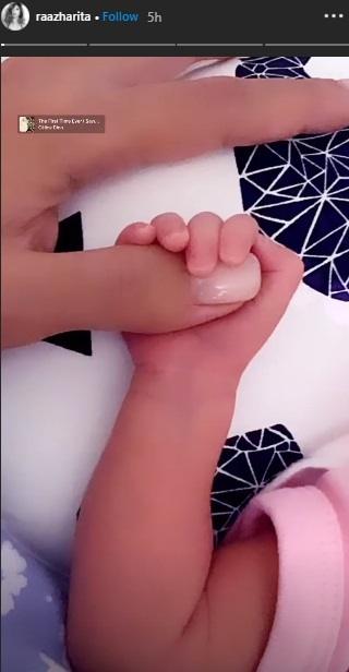 Rahma Azhari lahirkan bayi perempuan. (Instagram/@raazharita)
