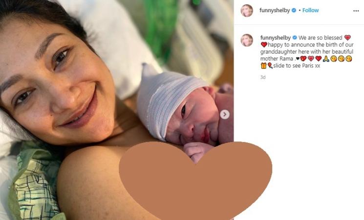 Rahma Azhari dan bayinya. (Instagram/@funnyshelby)