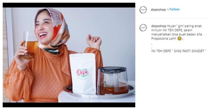 Sumber kekayaan Dewi Perssik. (Instagram/@depeshop)