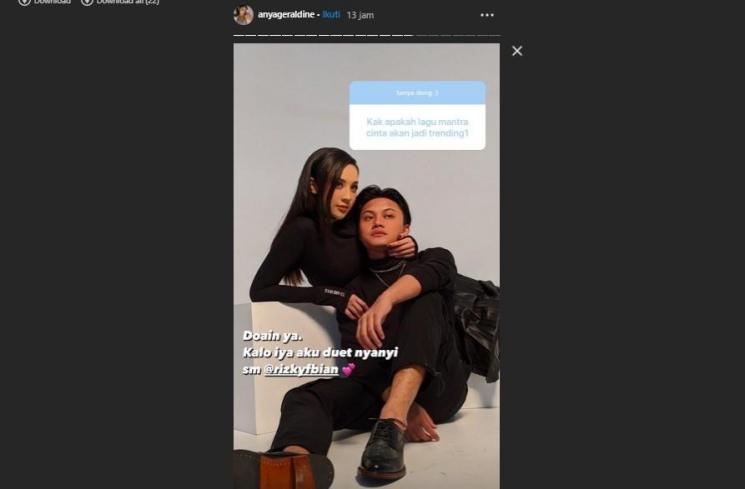 Unggahan Instagram Story Anya Geraldine (Instagram/AnyaGeraldine)