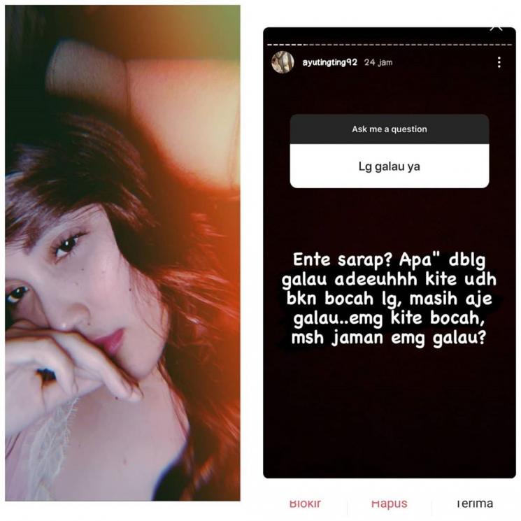 Jawaban QnA Ayu Ting Ting (Instagram/Ifotainment)