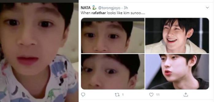 Rafathar dimiripin Kim Suno. (Twitter/@torongjoyo)