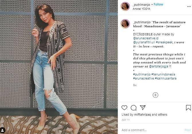 Putri Manjo, Yu Tri film Tilik di kehidupan nyata. (Instagram/@_putrimanjo)
