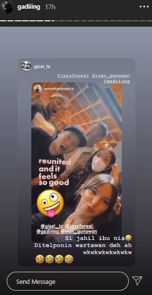 Gading Marten ketemu Wijin dan Gisel. (Instagram)