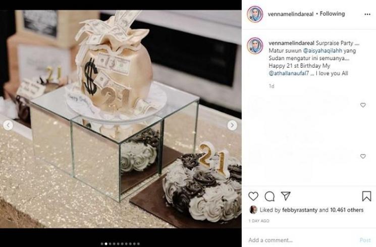 Perayaan ulang tahun Athalla Naufal (Instagram @vennamelindareal)