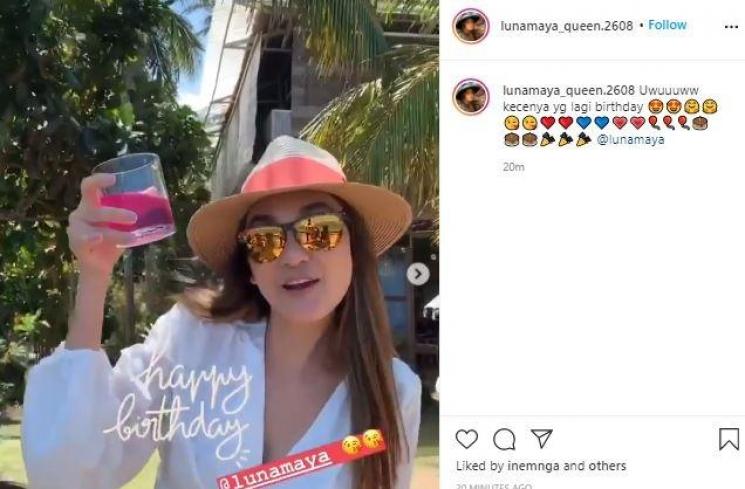 Momen ultah Luna Maya. (Instagram/@lunamaya_queen.2608)