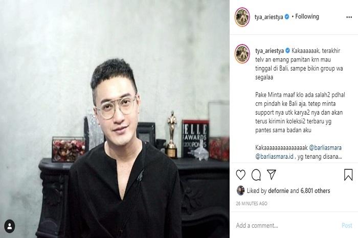 Artis ucapkan duka atas kepergian Barli Asmara (Instagram @tya_ariestya)